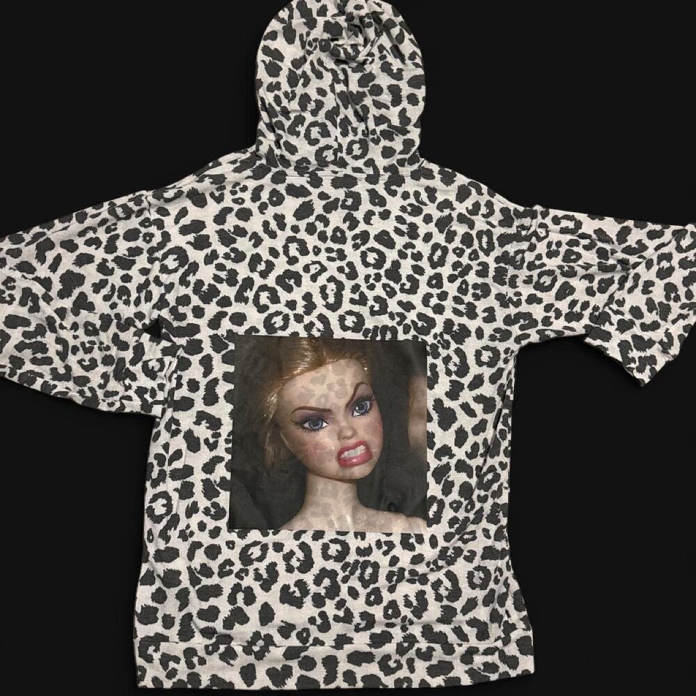 Nwot Vine&Love leopard print lightweight hoodie
